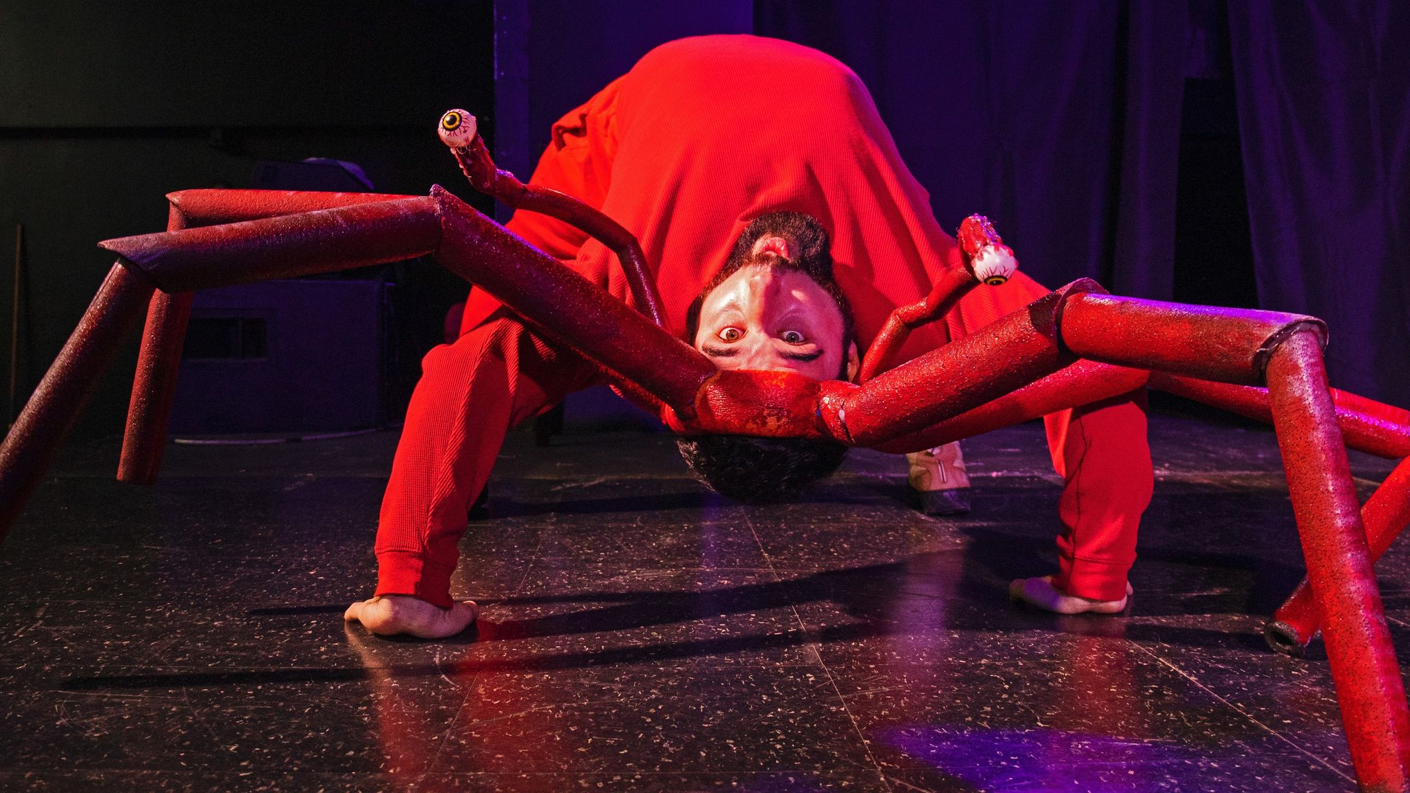 A scene from Cherokee Street Theatre Co's 'The Thing holiday parody,' a live-action comedy, photo by Rachel Bailey.