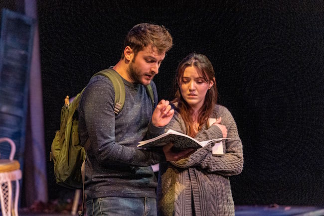 A scene from Moonstone Theatre Company's riveting 'Proof,' a play about family, genius and mental illness, photo by Phillip Hamer.