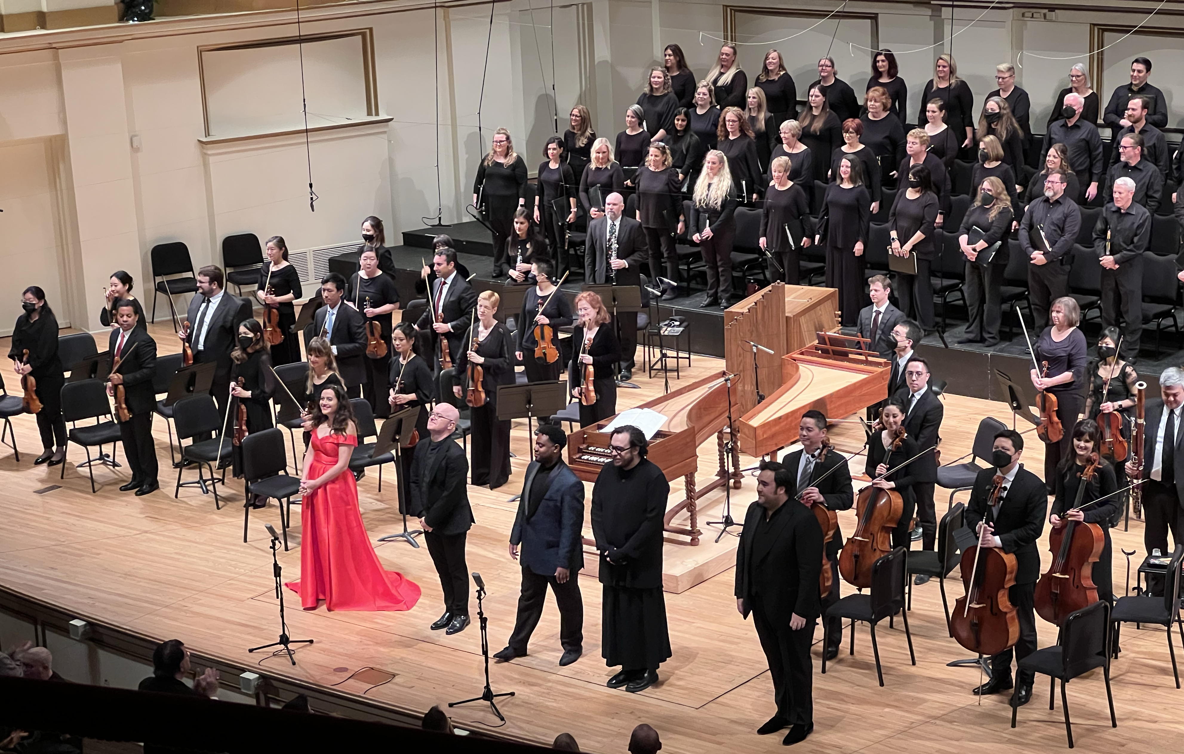 Curtain call at the conclusion of "Messiah". Photo: Chuck Lavazzi