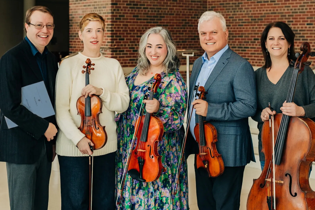 L-R: Peter Henderson, Alison Harney, Beth Guterman Chu, David Halen, Melissa Brooks. Photo courtesy of the SLSO.