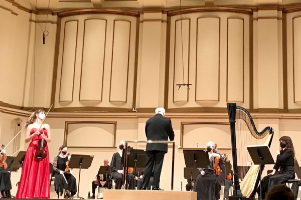 Erin Schreiber and Leonard Slatkin in Ravel's Tzigane