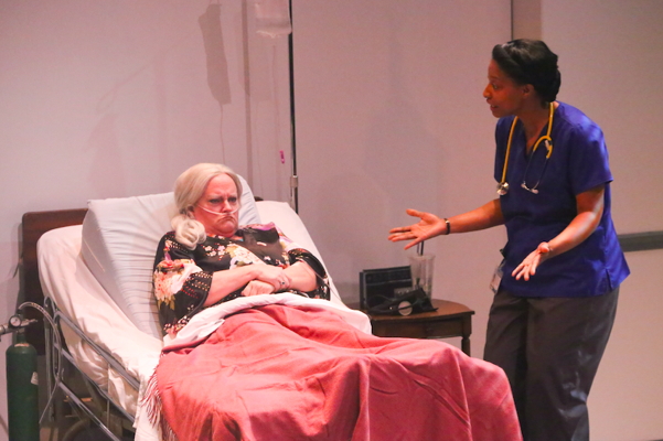 Kim Furlow and Jeanitta Perkins in Death Tax, photo by Jill Ritter